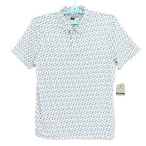 PGA Tour Mens UPF 30 Moisture Wicking Stretch Bright White Polo Shirt Size L NWT